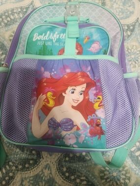 Disney The Little Mermaid Ariel Kids Backpack - Purple & Aqua